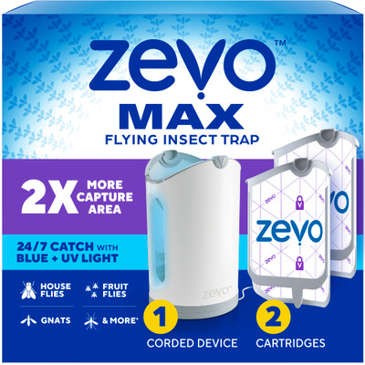 Front of package for Zevo Max Flying Insect Trap