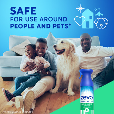 Zevo Crawling Insect Killer is safe for use around people and pets, when used as directed.