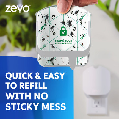 Zevo traps are quick and easy to refill with no sticky mess.