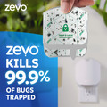 Zevo kills 99.9% of trapped bugs.