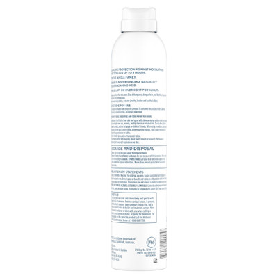 On-Body Mosquito and Tick Repellent Aerosol Spray Back Of Pack
